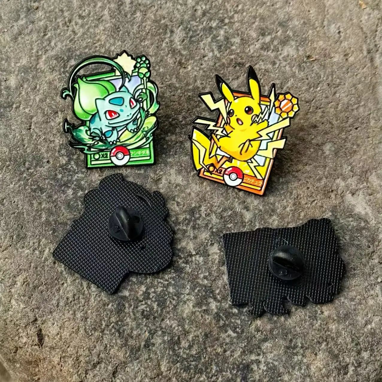 4-Pcs Cute Pocket Monster Trainer Enamel Pin