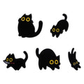Black Kittens Enamel Pin Collection