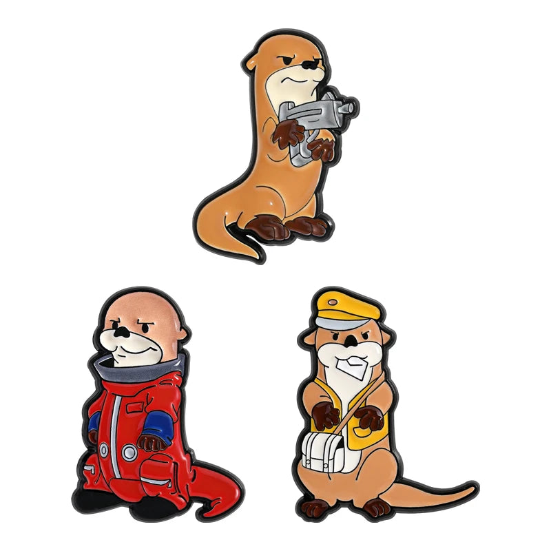 3-Pcs Sea Otter Enamel Pin