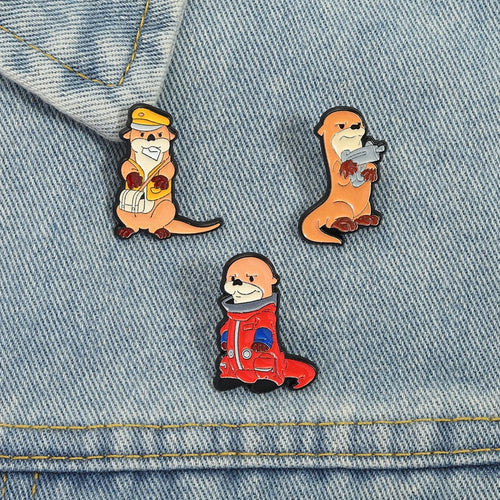 3-Pcs Sea Otter Enamel Pin