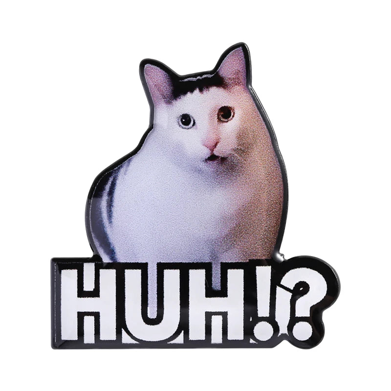 4-Pcs Cat Reactions Enamel Pin Set Collection