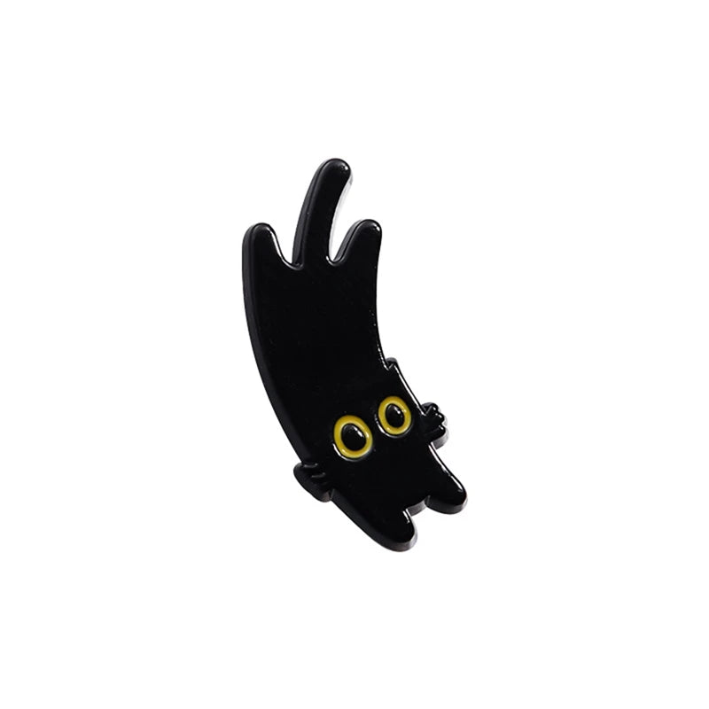 Black Kittens Enamel Pin Collection